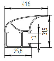 Асимметричная ручка Г-образная