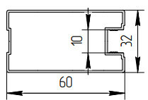 Симметричная ручка П-образная 5.4 м
